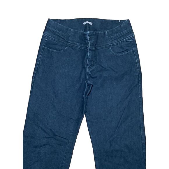 Women's 70's Flare Dark Wash Jeans Size 9/10 Long - Picture 2 of 8